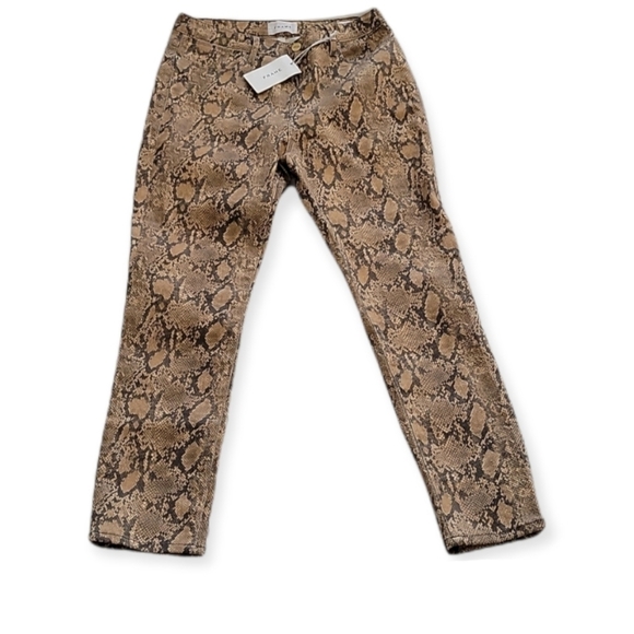 NWT Frame le high skinny crop in coated python Size 30 Gift Idea - Picture 5 of 9